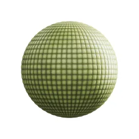 Quilted green fabric 2